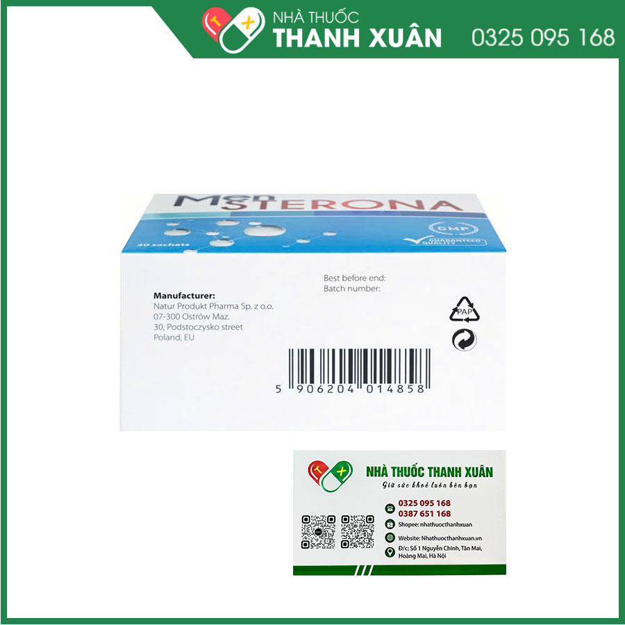 Men Sterona giúp tăng cường sinh lý và tăng cường đề kháng cho cơ thể